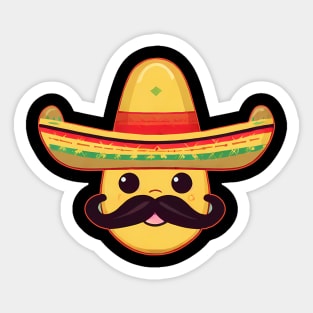 Mexican character in hat Sticker